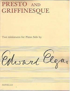 Seller image for Presto and Griffinesque: Two Miniature for Piano Solo hitherto unpublished for sale by Bookfeathers, LLC