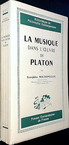 Seller image for La Musique dans l'oeuvre de Platon. for sale by Le Chemin des philosophes