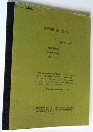 Répertoire des mariages de Mont-Carmel (Notre-Dame), 1867-1969