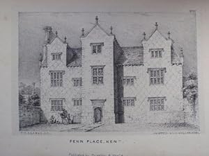 A Single Original Lithograph Illustrating Fenn Place in Kent. Published By Priestley & Weale in 1...