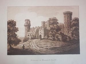 Seller image for A single original sepia aquatint Illustrating the Entrance to Warwick Castle. Published for Samuel Ireland in 1795. for sale by Rostron & Edwards