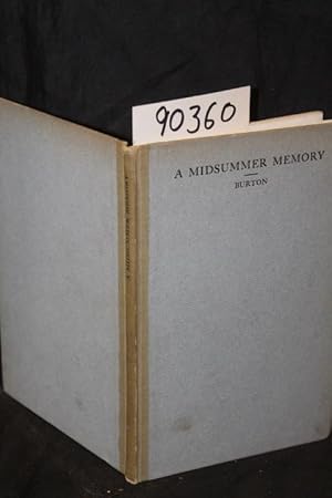 Seller image for A Midsummer Memory an Elegy on the Death of Arthur Upson for sale by Princeton Antiques Bookshop