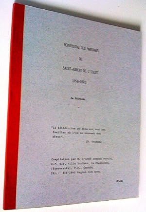 Répertoire des mariages de Saint-Aubert de l'Islet, 1858-1972, deuxième édition