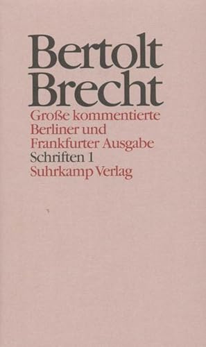 Bild des Verkufers fr Werke, Groe kommentierte Berliner und Frankfurter Ausgabe Schriften. Tl.1 : 1914-1933 zum Verkauf von AHA-BUCH GmbH