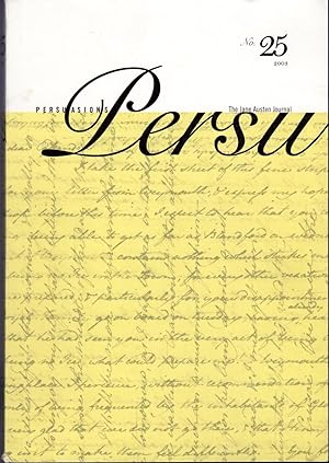 Seller image for Persuasions: Persu: The Jane Austen Journal, No. 25, 2003 for sale by Dorley House Books, Inc.