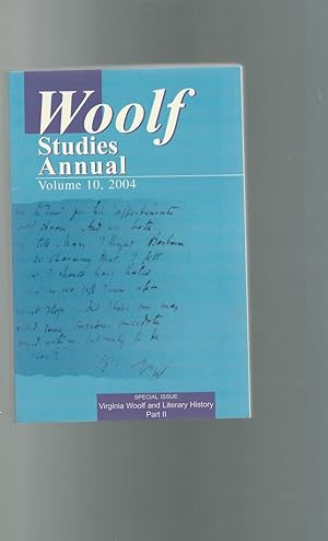 Seller image for Woolf Studies Annual: Volume10, 2004: Special Issue: Virginia Woolf and Literary History Part II for sale by Dorley House Books, Inc.