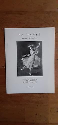 Image du vendeur pour LA DANSE. Collection de Madame C. [Cournand] Gravures et lithographies du XVIIe au XXe sicle. Aveline, Bakst, Bibbiena, Callot, Carlotti, Ciceri, Delacroix, Dor, Goya, Jodelet, Laurencin, Lemaire, Lewis, de Montaut, Rivire, Steinlen, Viviani, Watteau, etc. Thmes : Ballet, bals publics et privs, brevets, pantomimes, cirque, costumes, opra, danseurs et danseuses. mis en vente par Librairie Sainte-Marie