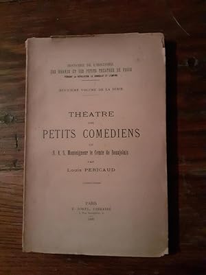 Bild des Verkufers fr THATRE DES PETITS COMDIENS DE S. A. S. Monseigneur le Comte de Beaujolais. zum Verkauf von Librairie Sainte-Marie