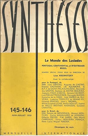 SYNTHÈSES: Revue Internacionale - LE MONDE DES LUSIADES: Portugal Continental et d'autremer Bresil