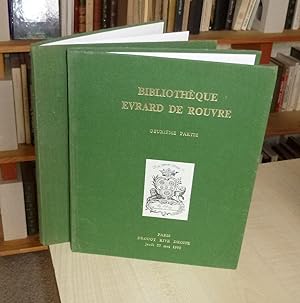 Bibliothèque Evrard de Rouvre, catalogue de la vente de la Bibliothèque Evrard de Rouvre Drouot P...