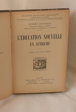 L'éducation nouvelle en Autriche, préface par M. Pierre Bovet, Paris, Delachaux et Niestlé, 1927.