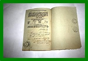 Journal d'affiche et annonces judiciaires 1837 signé (et avec tampon) du maire de Romorantin.