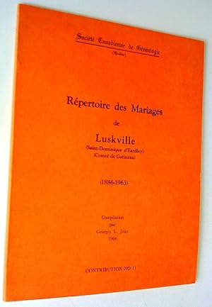 Répertoire de mariages de Luskville (Saint-Dominique d'Eardley) (comté de Gatineau) (1886-1963)