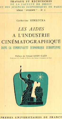 Les aides a l'industrie cinematographique dans la communaute economique européenne