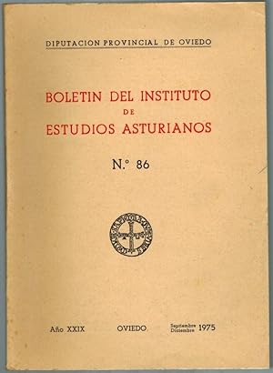 Boletin del Instituto de Estudios Asturianos N.o 86. Ano XXIX.