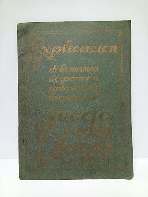 Imagen del vendedor de Explicacin de la manera de operar con cada una de las piezas del Juego de Magia a la venta por Librera Miguel Miranda