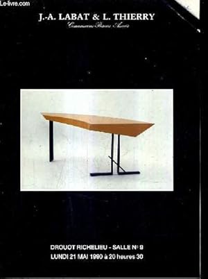 Bild des Verkufers fr CATALOGUE DE VENTES AUX ENCHERES - MOBILIER 1950 ET CONTEMPORAIN - DROUOT RICHELIEU SALLE 9 - 21 MAI 1990. zum Verkauf von Le-Livre