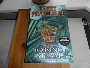 Seller image for Raising Steam: A Discworld Novel AS NEW DOUBLE SIGNED STAMPED RARE PROOF COPY with HOLOGRAM, TICKET & BOOKMARK for sale by Welcombe Books