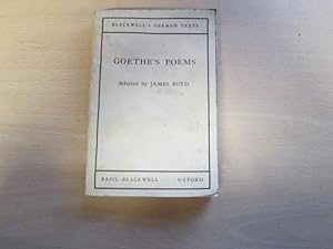 Imagen del vendedor de Blackwell's German Texts GOETHE'S POEMS a la venta por Goldstone Rare Books