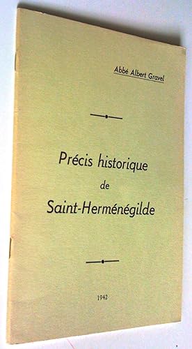 Seller image for Prcis historique de Saint-Hermngilde for sale by Claudine Bouvier