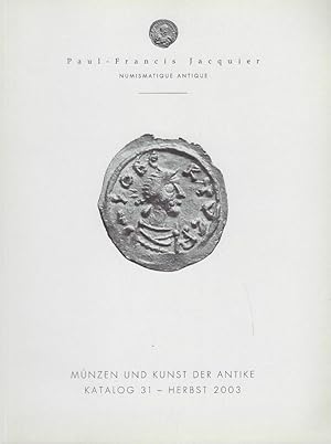 Image du vendeur pour Mnzen und Kunst der Antike. Katalog 31, Herbst 2003 mis en vente par Librairie Archaion