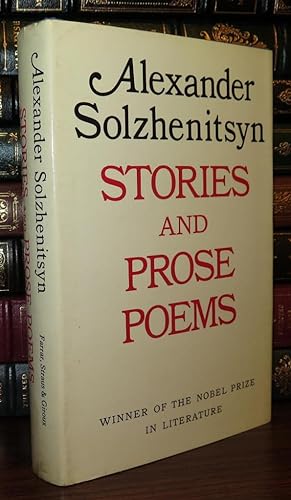 Seller image for STORIES AND PROSE POEMS for sale by Rare Book Cellar