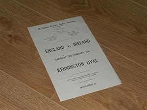 Image du vendeur pour Programme: England v Ireland Saturday, 29th February, 1936 at Kennington Oval mis en vente par Dublin Bookbrowsers