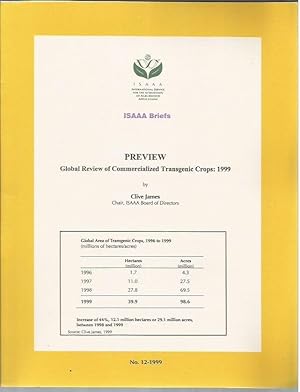 Bild des Verkufers fr PREVIEW: Global Review of Commercialized Transgenic Crops: 1999 (ISAAA Briefs No. 12-1999) zum Verkauf von Bookfeathers, LLC