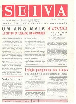 SEIVA - Boletim de Cultura Pedagógica dos Serviços de Educação de Moçambique. Vol. VIII, Nº 1 - J...