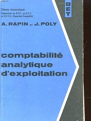 Seller image for COMPTABILITE ANALYTIQUE D'EXPLOITATION for sale by Le-Livre