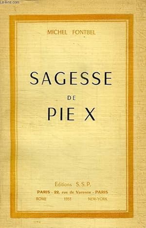 Seller image for SAGESSE DE PIE X for sale by Le-Livre