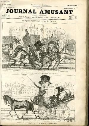 Image du vendeur pour LE JOURNAL AMUSANT N 474 : CROQUIS PARISIENS, VUE ET PRISE DU LAC DU BOIS DE BOULOGNE PAR LES PATINEURS, JOCRISSIADES, CROQUIS DE CHASSE, SON ESCALIER, CROQUIS MILITAIRES mis en vente par Le-Livre