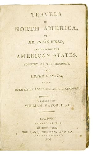 Travels in North America yb [sic]. And through the American States, Country of the Iroquois, and ...