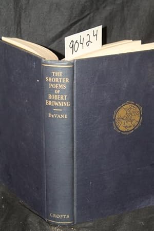 Image du vendeur pour The Shorter Poems of Robert Browning mis en vente par Princeton Antiques Bookshop