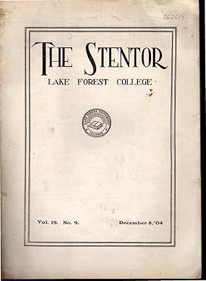 Immagine del venditore per The Stentor (Lake Forest College) Volume XIX (19). No. 9: December 8, 1904 venduto da Dorley House Books, Inc.