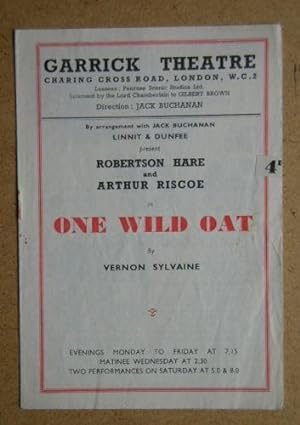 Seller image for One Wild Oat. for sale by N. G. Lawrie Books