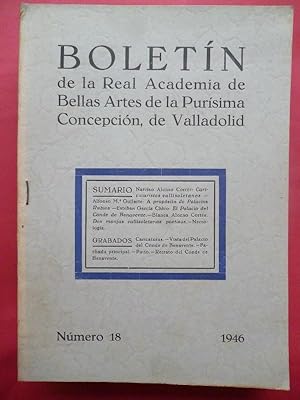 Bild des Verkufers fr Boletn de la Real Academia de Bellas Artes de la Pursima Concepcin de Valladolid. Ao 1946, n 18. zum Verkauf von Carmichael Alonso Libros
