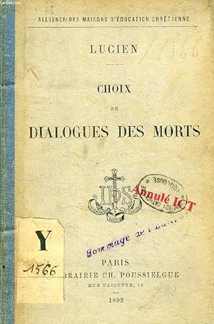 Seller image for CHOIX DE DIALOGUES DES MORTS for sale by Le-Livre