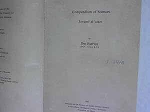 Compendium of Sciences. Jawami'al-'ulum Publications of the Institute for the History of Arabic-I...