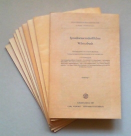 Bild des Verkufers fr Sprachwissenschaftliches Wrterbuch. Bd. I, Lieferungen 1-9 (von 11). zum Verkauf von Antiquariat Sander