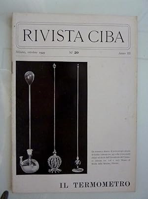 "RIVISTA CIBA Milano,ottobre 1949 n.°20 Anno III - IL TERMOMETRO"