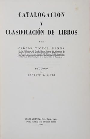 Catalogación y Clasificación de Libros