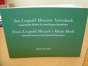 From Leopold Mozart's Music Book; Selected Pieces for Two Descant Recorders