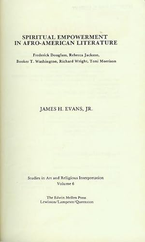 Spiritual Empowerment in Afro-American Literature: Frederick Douglass, Rebecca Jackson, Booker T....