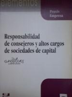 Imagen del vendedor de Responsabilidad de consejeros y altos cargos de sociedades de capital a la venta por Librera Ofisierra