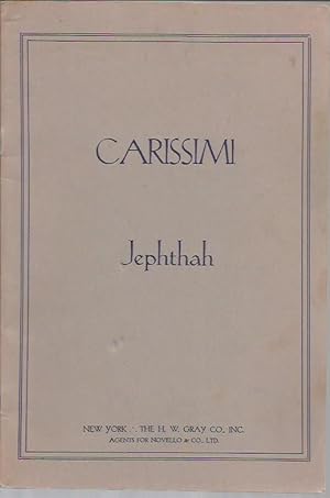 Immagine del venditore per Jephthah: An Oratorio venduto da Bookfeathers, LLC