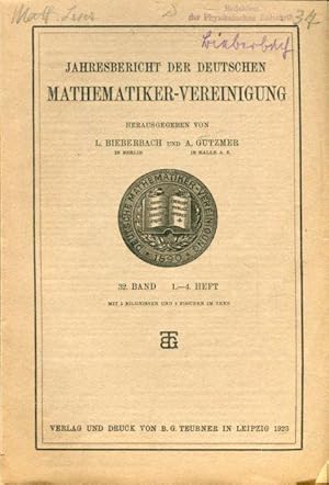 Bild des Verkufers fr Jahresbericht der Deutschen Mathematiker-Vereinigung. zum Verkauf von Antiquariat am Flughafen