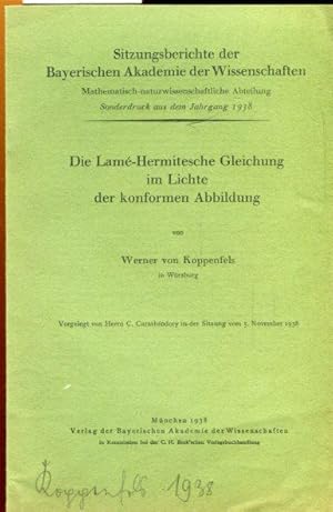 Imagen del vendedor de Die Lam-Hermitische Gleichung im Lichte der konformen Abbildung. a la venta por Antiquariat am Flughafen