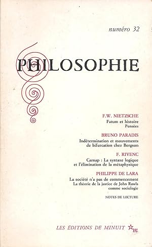 Image du vendeur pour Philosophie - numro 32 - automne 1991 mis en vente par Pare Yannick