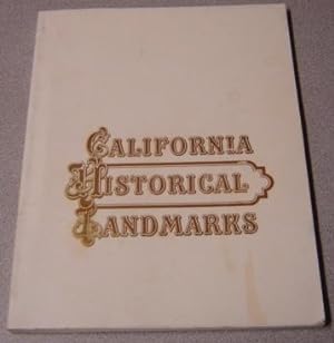 Bild des Verkufers fr California Historical Landmarks zum Verkauf von Books of Paradise